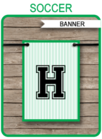 Soccer Party Banner template