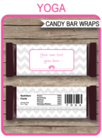 Yoga Hershey Candy Bar Wrappers template