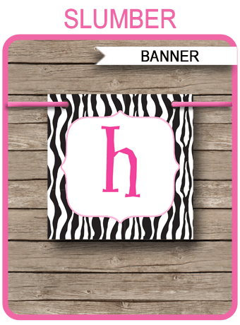zebra birthday party banner template happy brithday bunting kids brithday invitations