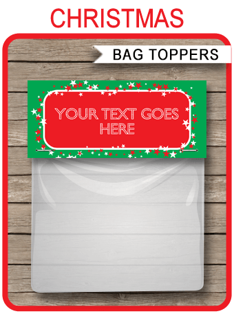 Christmas Gift Bag Toppers  Printable Christmas Gift Tags