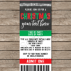 Chalkboard Christmas Ticket Invitations | Christmas Invitation Template | Editable Template | Type your own text! | INSTANT DOWNLOAD via simonemadeit.com