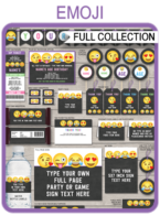 Emoji Party Printables, Invitations & Decorations | Emoji Theme Birthday Party | DIY Editable Templates | INSTANT DOWNLOAD via simonemadeit.com