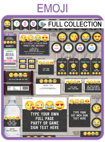 Emoji Party Printables, Invitations & Decorations | Emoji Theme Birthday Party | DIY Editable Templates | INSTANT DOWNLOAD via simonemadeit.com
