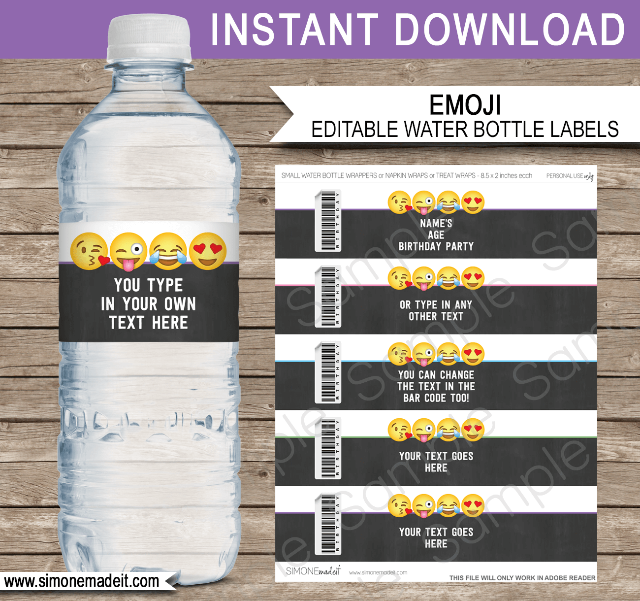 8 Oz Water Bottle Label Template Free