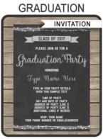 Graduation Party Invitation template – silver