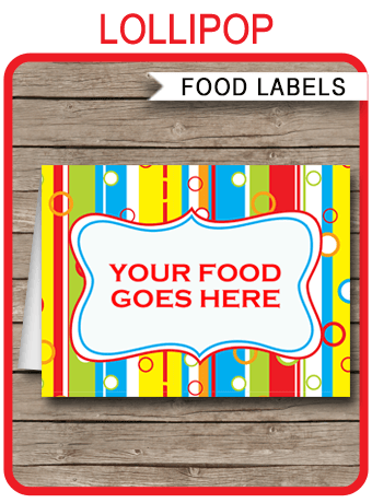 Printable Food Labels For Party
