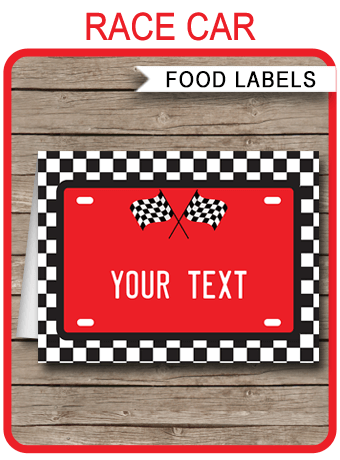Race Car Party Food Labels | Food Buffet Tags | Place Cards | Birthday Party | Editable DIY Template | $3.00 INSTANT DOWNLOAD via SIMONEmadeit.com