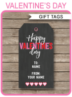 Valentine’s Day Gift Tags Template
