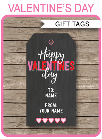 Valentine's Day Student Gift Tags - 20 EDITABLE Designs Valentine Gift Tags