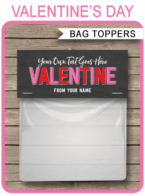 Valentine’s Day Gift Bag Toppers template