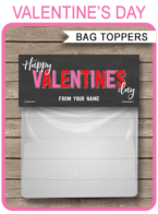 Valentine’s Day Gift Bag Toppers template