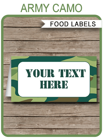 Blank Printable Army Favor Tags - Coolest Free Printables