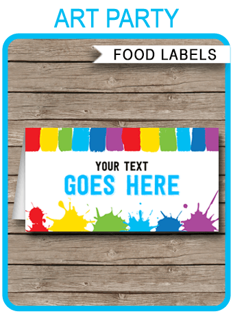 Editable Art Party Favor Tags Painting Party Thank You Tag Gift Tag Ar -  Design My Party Studio