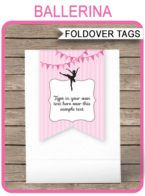 Ballerina Favor Tag Toppers Template | Ballerina Theme Birthday Party | Thank You Tags | DIY Editable & Printable Template | Instant Download via simonemadeit.com