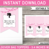 Barbie Party Foldover Favor Tags