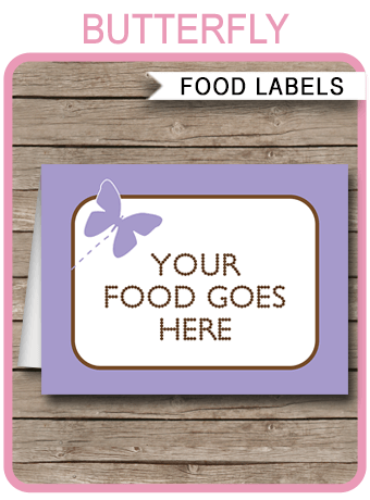 butterfly labels templates