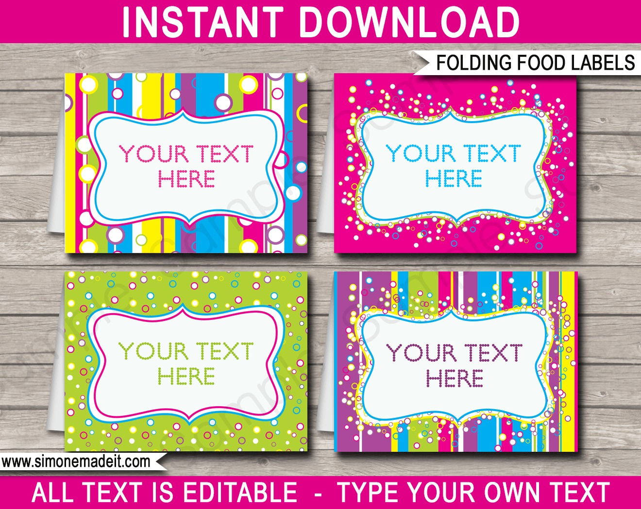 Template Free Printable Candy Buffet Labels Buffet Labels Signs Cards