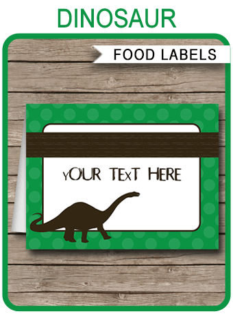 Dinosaur Birthday Party Favor Tags