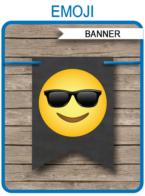Emoji Party Banner template – boys