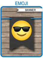 Emoji Party Banner template – boys