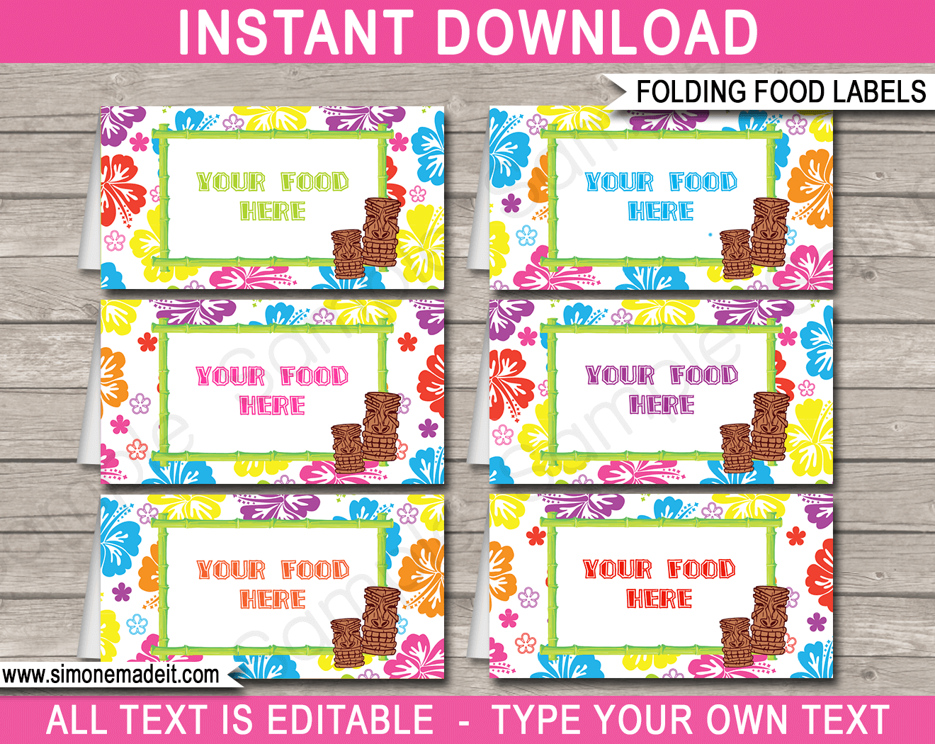 Magic Food Labels Template Printable Magic Theme Birthday -   Food  label template, Printable party decorations, Party food themes