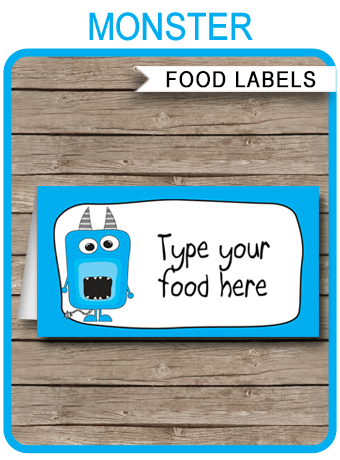 Monster Party Food Labels | Place Cards | Monster Theme ...