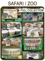 Safari Party Printables, Invitations & Decorations