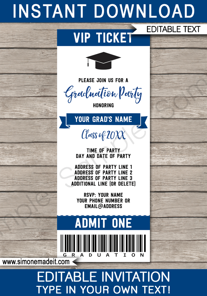 Graduation Concert Ticket Template Printable Gift Graduation Concert Graduation Concert Ticket Template Printable Gift Graduation Concert