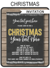 Editable Christmas Party Invitations | Printable Christmas Party Invites | Cocktail Party, Open House, Celebration, Cookie Exchange / Swap etc | INSTANT DOWNLOAD via simonemadeit.com