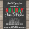 Printable Holiday Party Invitations | Holiday Party Invites | Chalkboard | Editable Template | INSTANT DOWNLOAD via simonemadeit.com