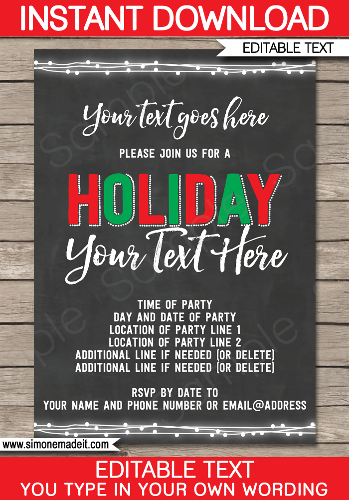 Holiday Party Announcement Template from www.simonemadeit.com