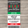 Printable Holiday Party Ticket Invitations | Holiday Party Invites | Chalkboard | Editable Template | INSTANT DOWNLOAD via simonemadeit.com