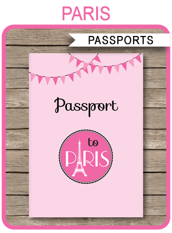 Paris love pasport invitation