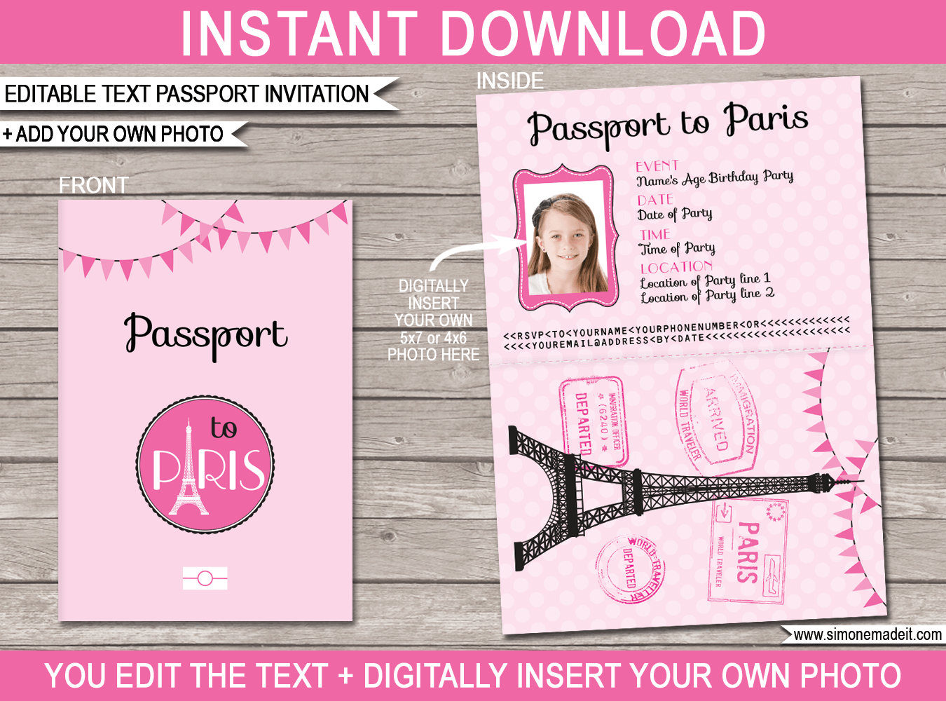 Passport Invitation Template Free from www.simonemadeit.com