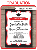 Graduation Party Invitations template