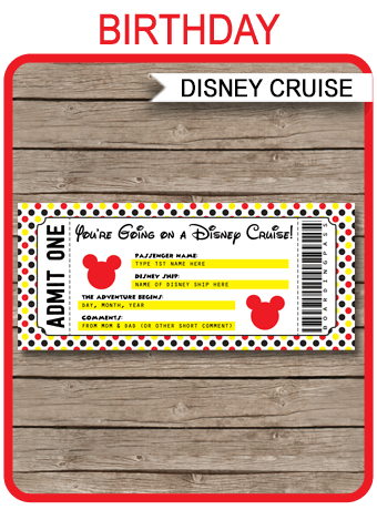 cruise ticket