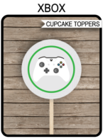 Xbox Cupcake Toppers Template