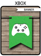 Xbox Party Pennant Banner template