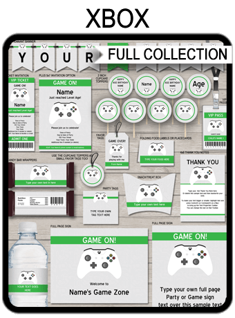 Xbox Party Printables Invitations Decorations Video Game Party