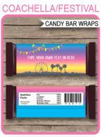 Festival Hershey Candy Bar Wrappers template – bright colors