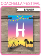 Festival Party Banner template – bright colors