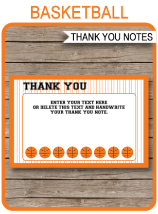 printable party thank you notes archives page 3 of 3 basketball thank you cards