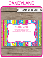 Colorful Party Thank You Cards template