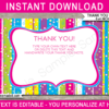 Candyland Thank You Notes