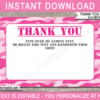 Pink Camo Army Thank You Note Cards