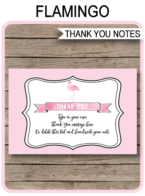 Flamingo Party Thank You Cards template