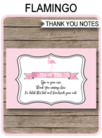 Flamingo Party Thank You Cards template