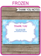 Frozen Party Thank You Cards template