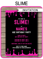 Slime Birthday Party VIP Passes, Slime Party Decorations