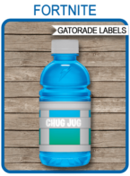 Fortnite Chug Jug Printable Labels template